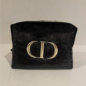 New  Black  velvet D luxe Christian Dior make up/clutch bag